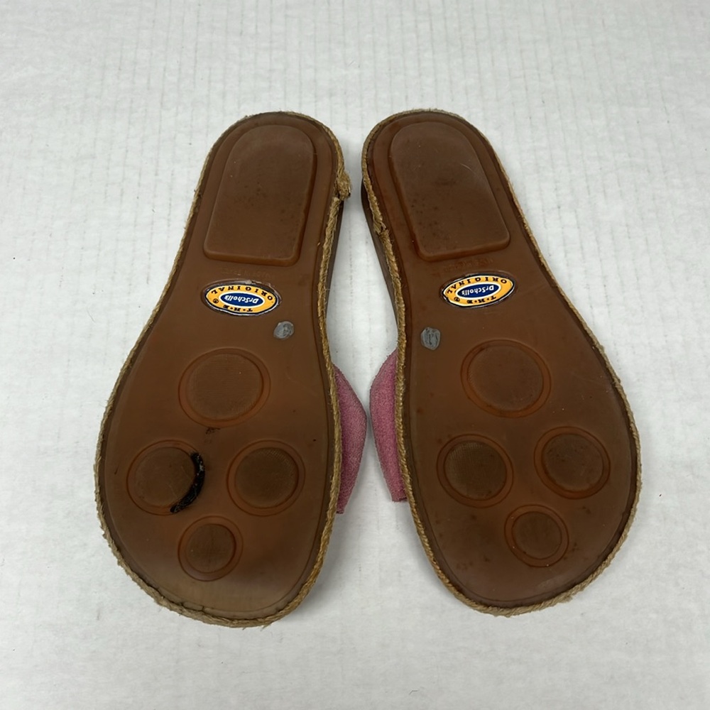 Heaven Dr. Scholl’s Pink Suede buckle Espadrille Slides Vintage Y2K Sandals sz 6 - Picture 9 of 12